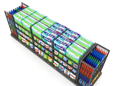 cleaning product market stand  Low-poly 3D model