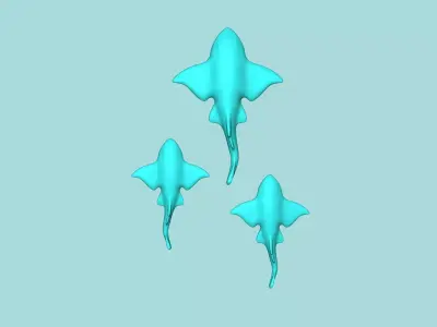 Angel Shark - Wall Decor - Decoration 3D print model