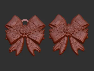 ribbon bow flower decor  3D print model