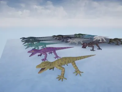 3D Gecko Low-poly 3D model