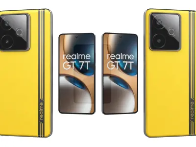 Realme GT 7T Racing Yellow 3D model