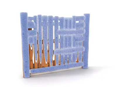 Rustic Wooden Fence model pack Low-poly 3D model