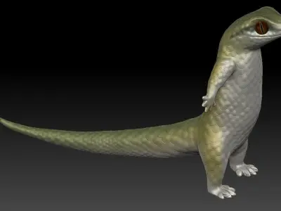 LIZARD GECKO 3d model PBR TEXTURED includes Hi Poly model Low-poly 3D model