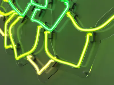 Succulent - Neon Sign 3D model