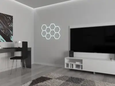 Living room interior scene 3D model 3D model buy