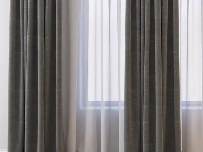 Set 22 Curtains 3D model