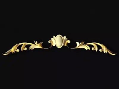 Central decor ornament for furniture 3D model shop