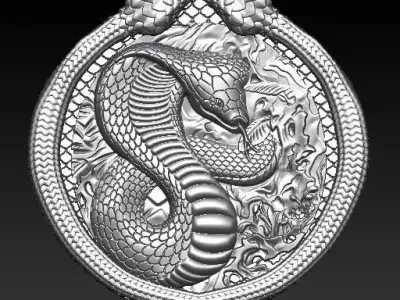 snake pendant 3D model purchase