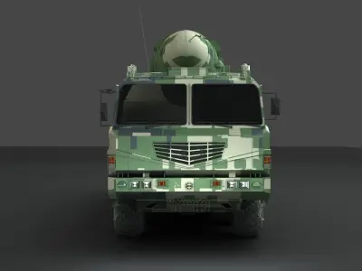 Chinese Army Dongfeng 21 missile 3D model