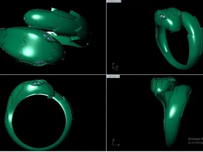 snake ring 3D print model get
