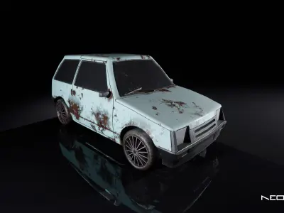 Abandoned Cars Vol1 Low-poly 3D model