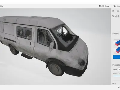 Car - VAN 02 Low-poly 3D model