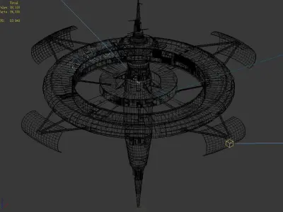 Colonial satellite 3D model