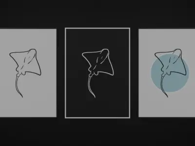 Wall Paintings Low-poly 3D model