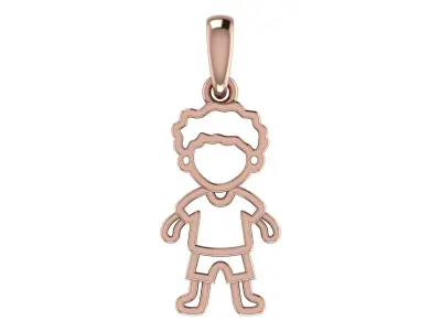Boy Pendant 01 3D print model