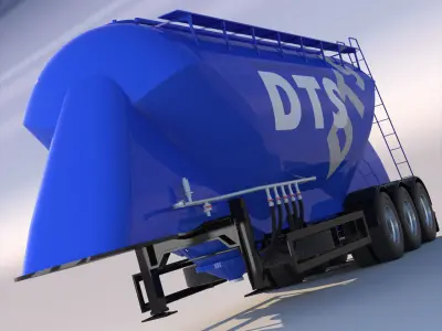 Trailer Silo 3D model