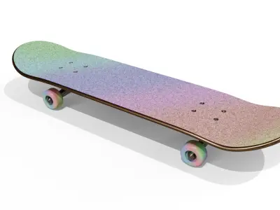 Luxury Skateboard Low-poly 3D model