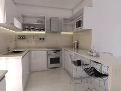 Kitchen plan 3D model