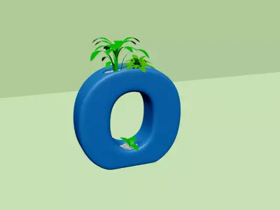 Vase O - Alphabet Vases Collection Letters - STL Printable 3D print model