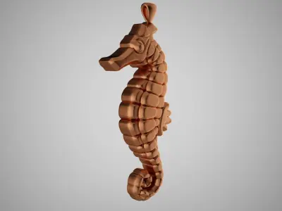 Seahorse Pendant 3D print model