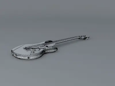 Ernie Ball MusicMan Silhouette guitar  Free 3D model