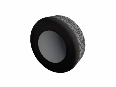 Truck Tyre Lowpoly Low-poly 3D model