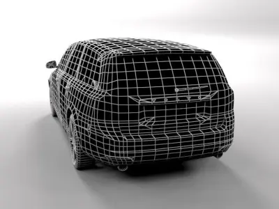 VOLVO V50 LOWPOLY Low-poly 3D model