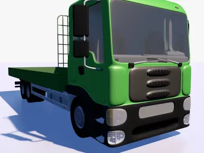 Open body truck 3D model
