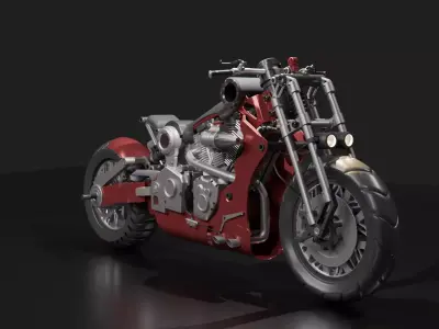 Chopper bike model 3D  3D model