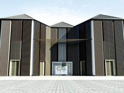 Office  Building Low-poly 3D model