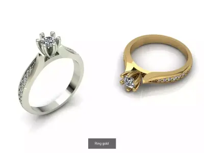 15 PCS Printable Models Jewelry Gold 3D Model Pack