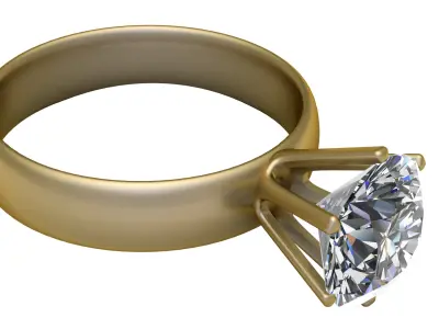 GOLD DAIMOND RING  PANDANT 3D PRINTABLE MODAL  3D print model