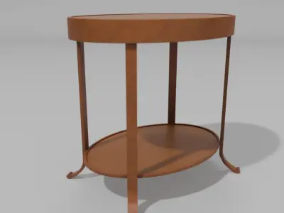The Oval dining coffee table Free low-poly 3D model