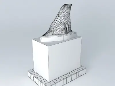 Hachiko Statue Free 3D model