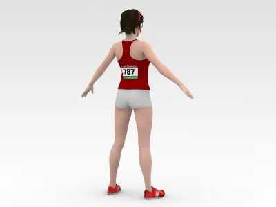 Athletic Runner 3D model purchase