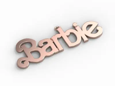 230729 Pendant Barbie 3D print model necklace 3D print model