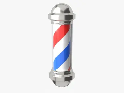 Barber Pole Low-poly 3D model