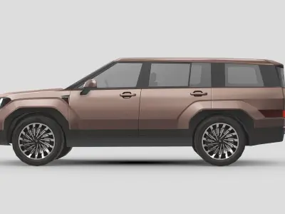 Hyundai Santa Fe 2024 Low-poly 3D model