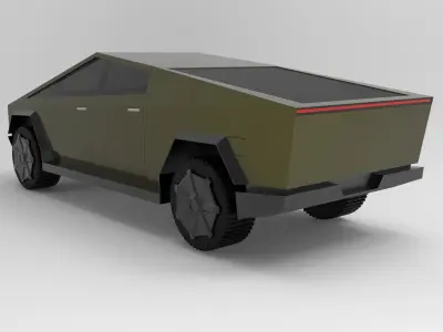 Tesla Cyber Truck  Low-poly 3D model