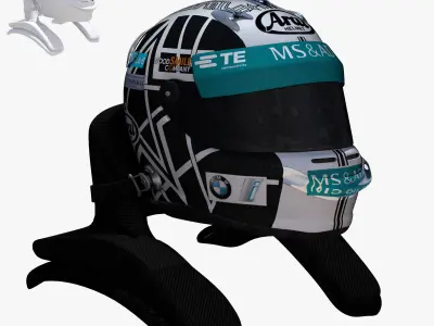 Kobayashi helmet 2017 2018 Low-poly 3D model