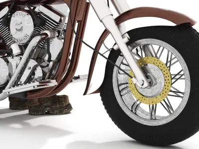 Chopper Biker 5 - 4K Low-poly 3D model