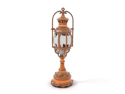 Ornate Brass Lantern model pack Low-poly 3D model