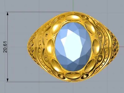 Men s ring 3D print model