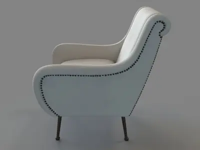 Marley Arm Chair Beige 3D model