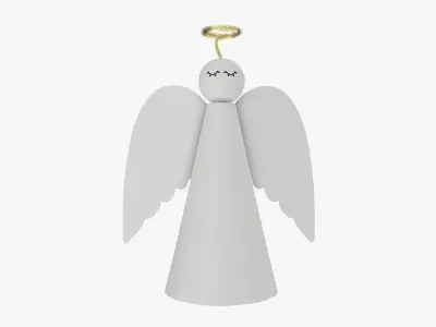 Angel with halo paper 3D model