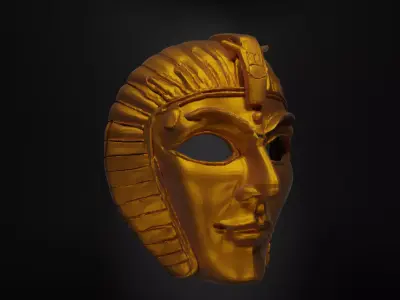 Eqyptian Pharaoh Face Mask - Egyptian Pyramids Mummy Mask 3D print model purchase