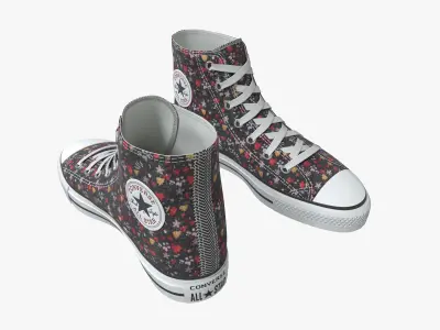 Converse Shoe Retro Floral 3D model