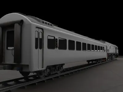Locomotive CC 201  Low-poly 3D model