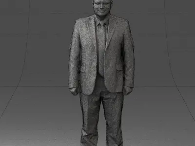 Man in gray jacket 0619 3D model