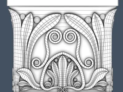 Pilaster Capital 3D model 3